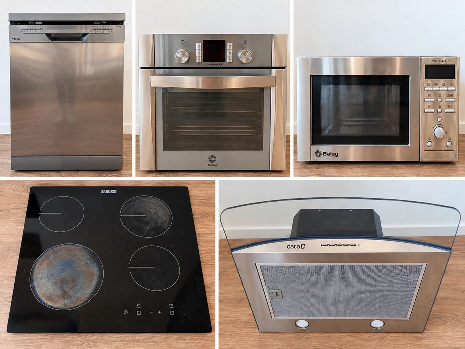 Conjunto eletrodomésticos cozinha Balay Teka Zanussi Cata