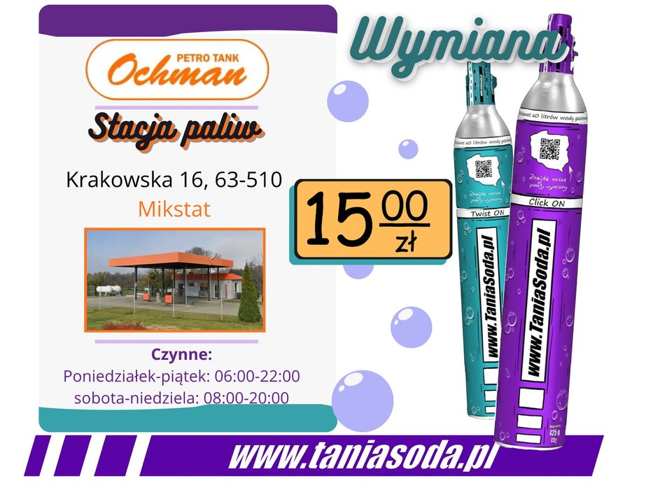 Gaz Soda CO2 425g do saturatorów Stream quick on twist on connect
