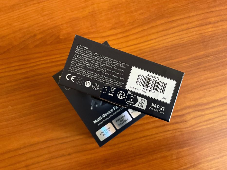 Швидкий зарядний пристрій ANKER GaNPrime™ 67W. Складна вилка. A2669.