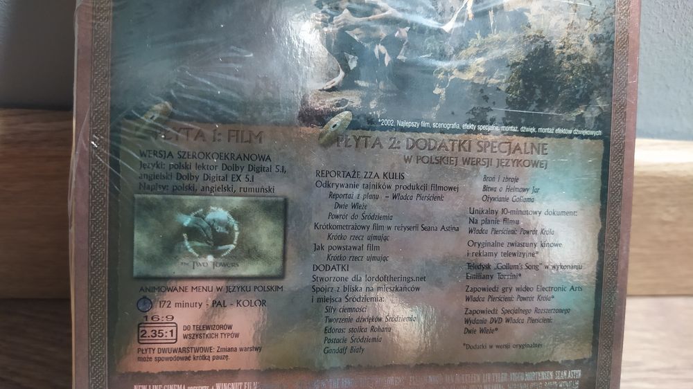 Władca Pierścieni Dwie Wieże 2x DVD PL Unikat
