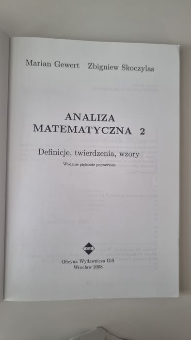 Analiza matematyczna, definicje twierdzenia wzory, cz 2