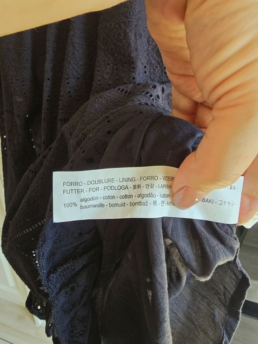 Sukienka bawełniana ZARA r.M ażurowa z falbaną hiszpanka