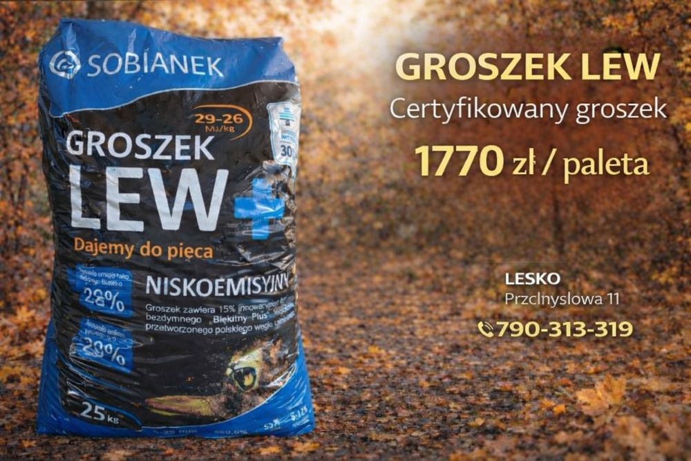 Węgiel groszek pellet brykiet Lesko
