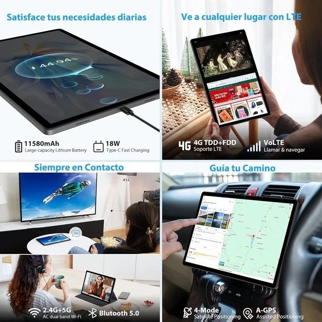 Планшет 14" 2.5K MAXLEGEN M621 12+24/256Gb 4G 2-SIM 8 ядер Android 14 11580 mAh
