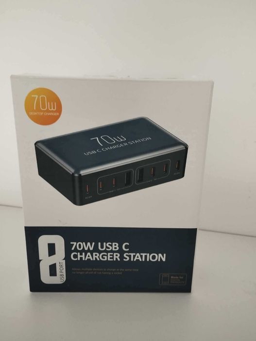 Ładowarka stacja ładująca USB C 70W z portem szybkiego ładowania