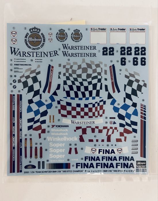 Samochód BMW 318i model do sklejenia Hasegawa 20551