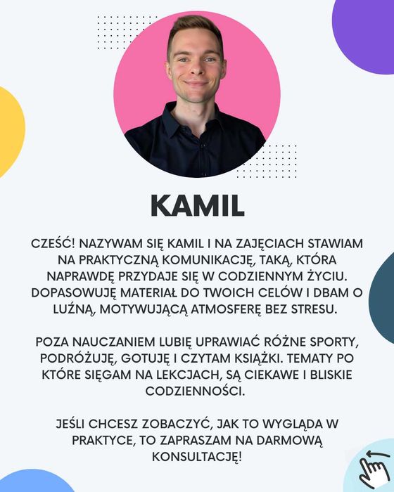 Zajęcia / korepetycje z języka angielskiego online. Fv.