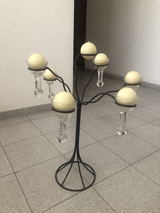 Castical alto em Ferro com 7 velas redondas