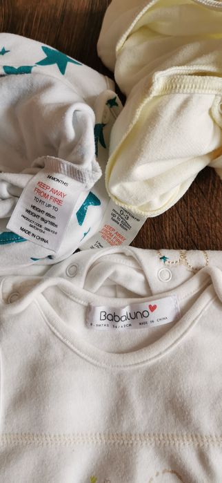 Śpioszki niemowlęce 3 szt. 0-3M i 3-6M