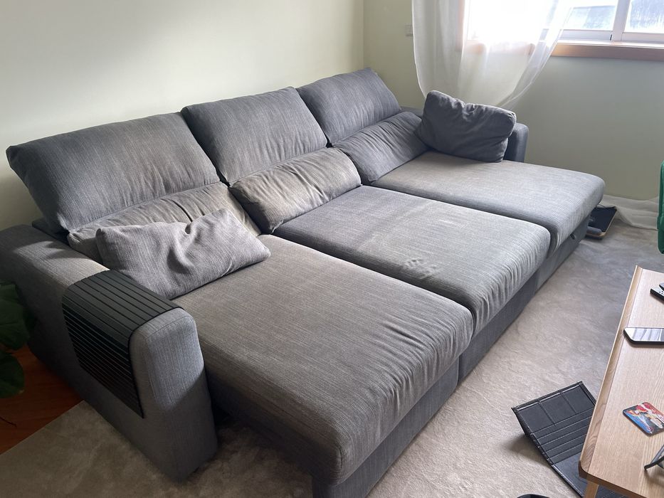 Sofá ESKILSTUNA IKEA 3 lugares com chaise longue – Cinzento