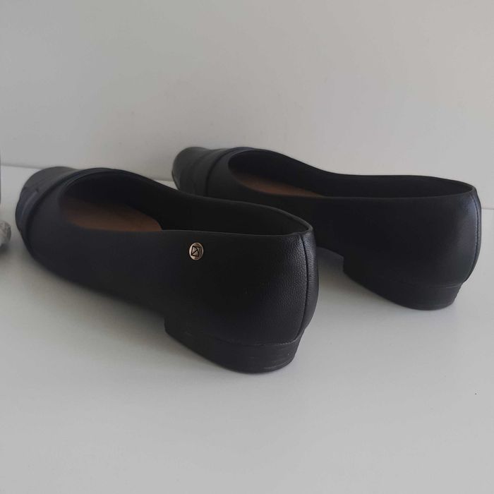 Sapatos Senhora Piccadilly Pretos 36 Salto 1cm Sola Borracha Como Novos