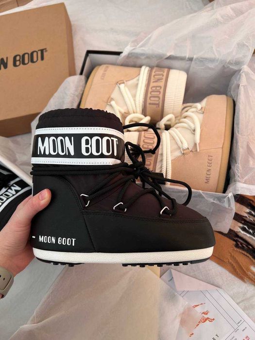 БЕЗ ПЕРЕДОПЛАТИ Дутики мунбути Moonboot угі уггі Moon Boot снігоходи снегоходы чорні