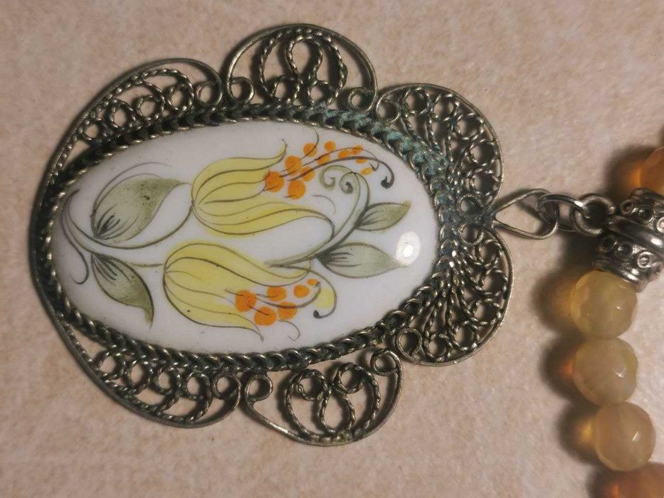 Колье с кулоном СССР емаль