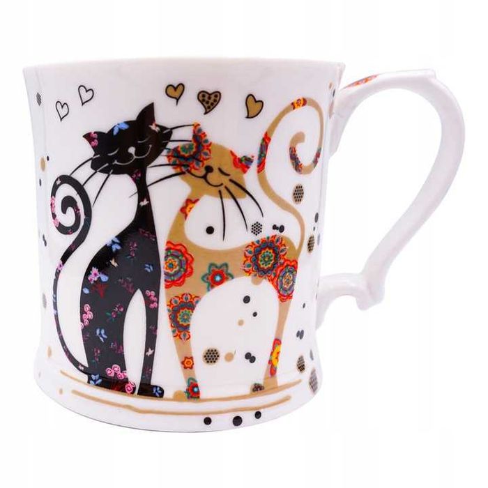 Oryginalny Kubek JAKOŚCIOWA PORCELANA Kot 380ml na PREZENT