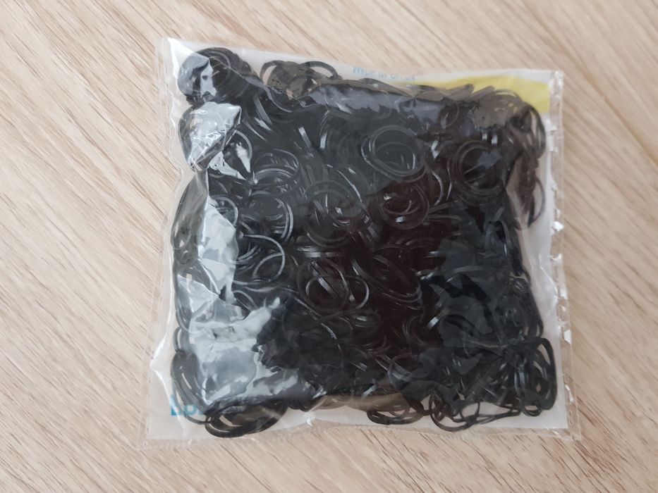 1000 Elásticos pequenos pretos para tranças