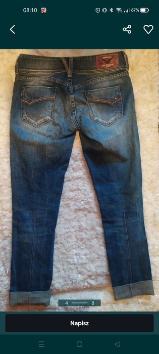 Mom jeans Tommy Hilfiger denim jeansy spodnie rurki Tommiego