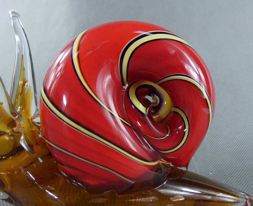 Figura szkło ŚLIMAK muszla figurka MURANO