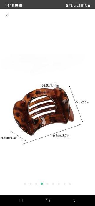 заколка краб для волосся