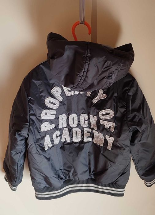 Blusão reversível Cinzento impermeável - Marca Benetton - 4 anos