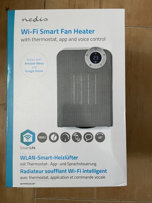 Termoventilador 1800W Wi-Fi (compatível c/ Tuya)