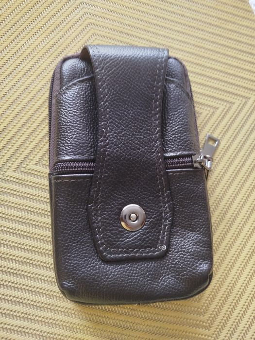Saszetka męska skórzana do paska