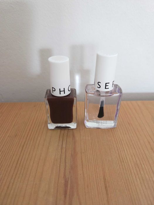 Conjunto verniz + top coat Sephora