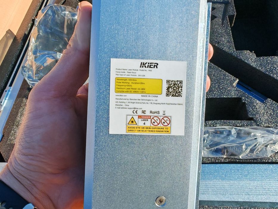 Лазерный гравер IKIER K1 Pro Max 48 Вт с роторным пневматическим насос
