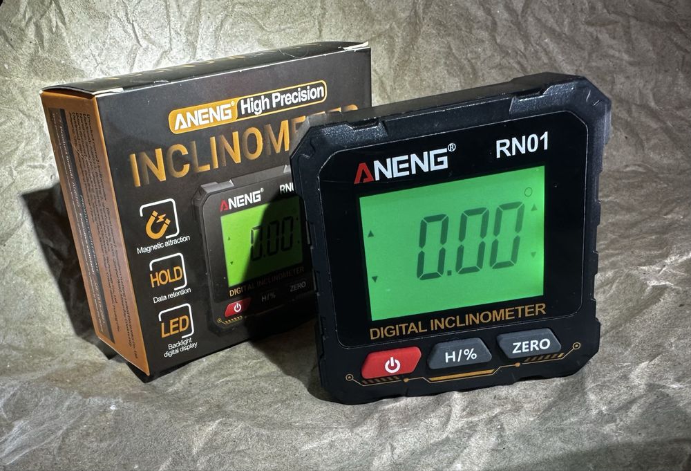 Магнітний кутомір 360° Aneng RN01,електронный уровень, New + 2 AAA