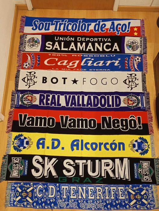 Cachecol - vários clubes de futebol internacionais novos, pede o teu!