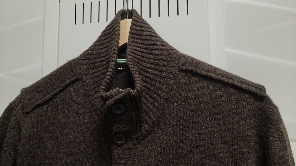 Sweter St. George r. L brąz Wełna golf kurtka