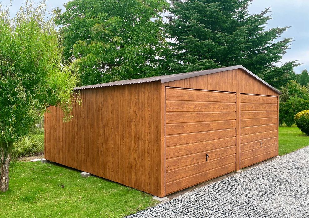 Garaż blaszany 6x5 dwuspadowy WYPRZEDAŻ producent montaż GRATIS