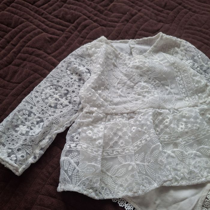 Боді мереживо білий