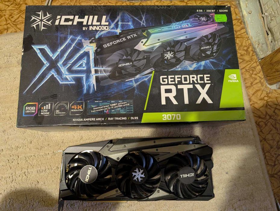 Відеокарта Inno3D GeForce RTX 3070 ICHILL X4 non LHR Samsung 8GB