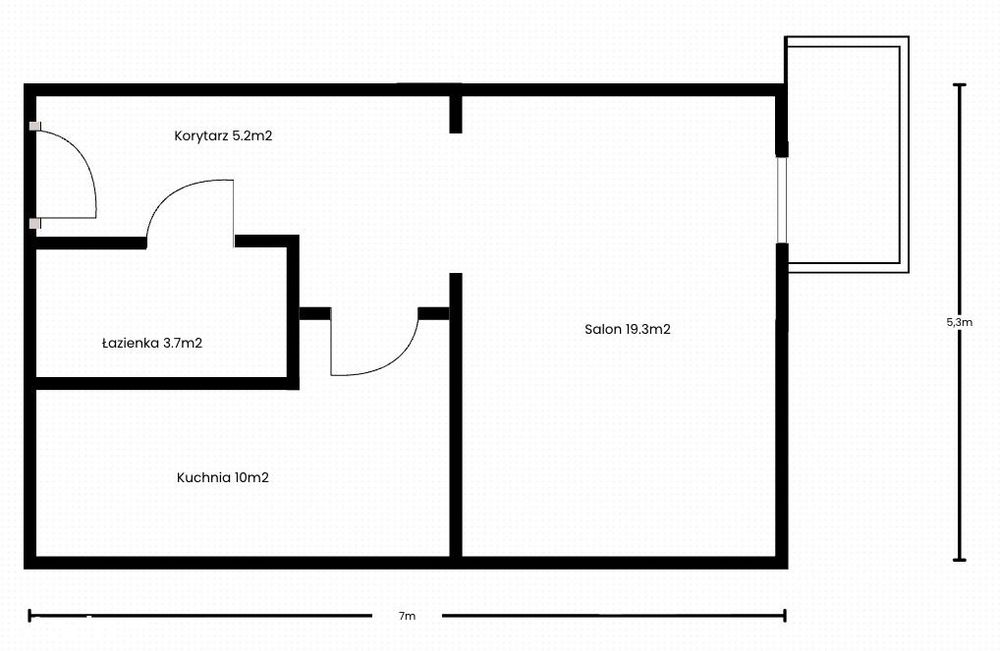 Kawalerka - 38.24 m2 - niski czynsz - do zamieszkania - sprzedam