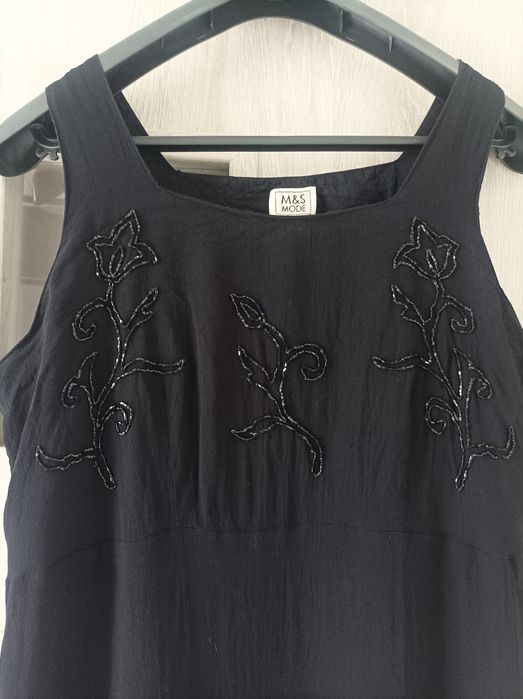 Mała Czarna/M&S Mode/100%Wiskoza/Roz 44/Boho/Koraliki