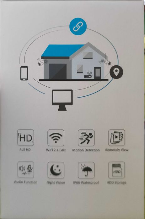 Sistema de Videovigilância CCTV NVR Wi-Fi 4 Câmaras 3MP HISEEU