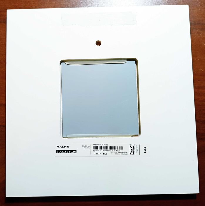 lustro IKEA MALMA 202.328.29 białe 26x26 cm do odmalowania, 2 szt.