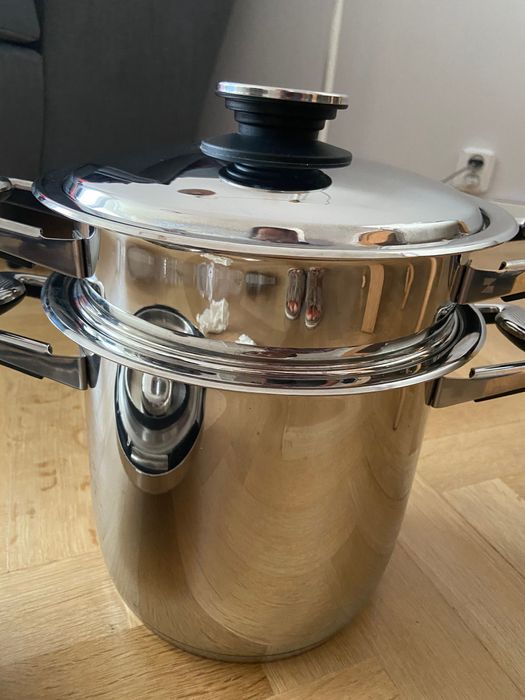 Garnek + pokrywa +  koszyczek do gotowania na parze - komplet - Zepter