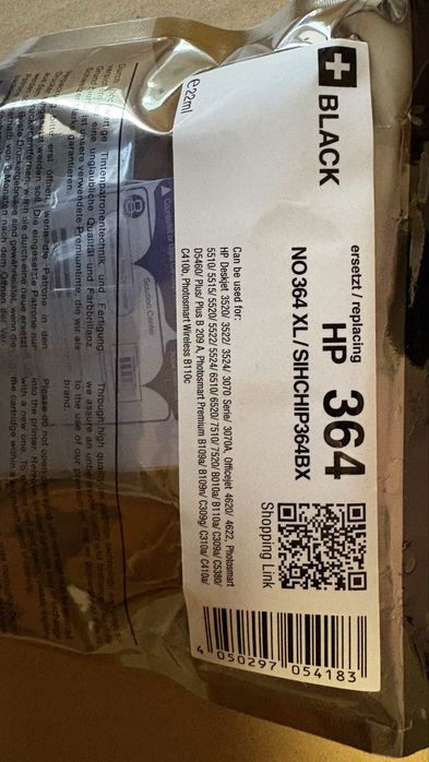 Tusz do drukarki HP 364 black