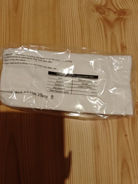 filtry bawełniane jednorazowe