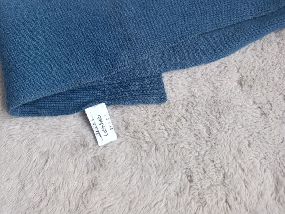 Szalik unisex kaszmir calvin klein elegancki bawełna zimowy