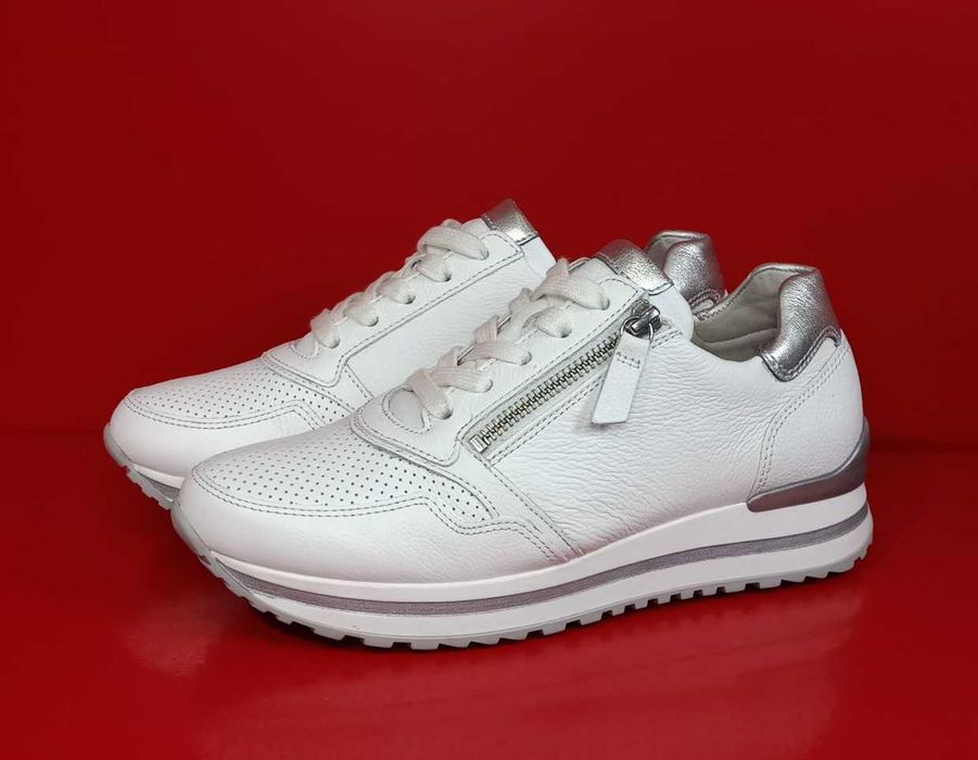 Кожаные женские кроссовки Gabor Damesschoenen Sneakers Wit Оригинал