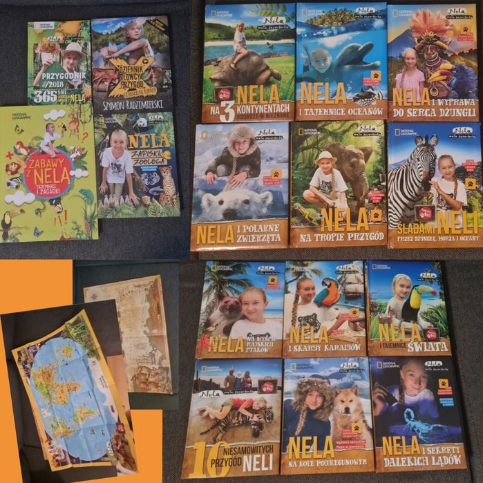Nela mała reporterka 12 książek 4 gratisy 2 mapy