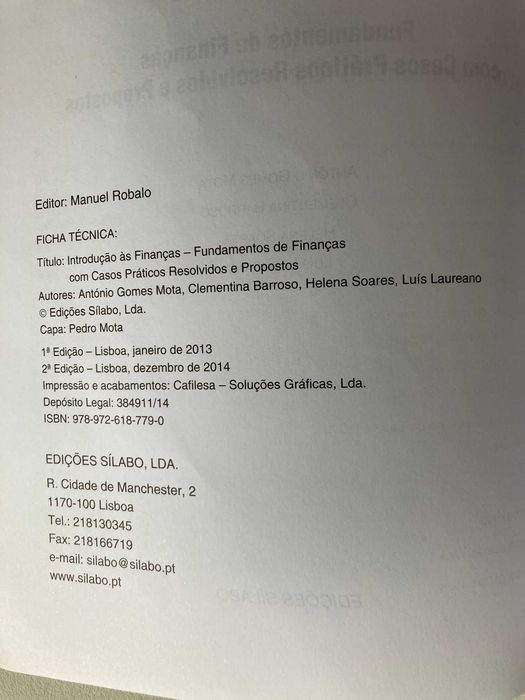 Introdução às Finanças