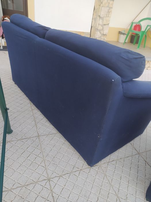 Conjunto de dois sofás com oferta tapete