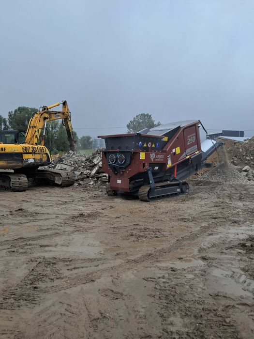 Gruz Elbląg, przekrusz betonowy ,kruszenie