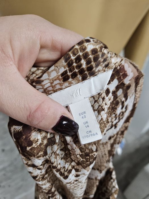 Przepiękna koszula mgiełka wężowy wzór H&M rozmiar 42