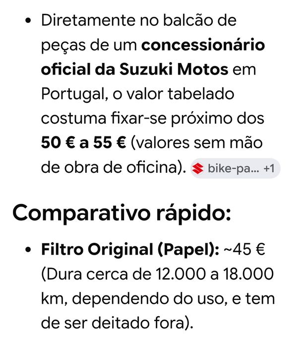 Filtro de Ar OEM Suzuki vstrom 1050