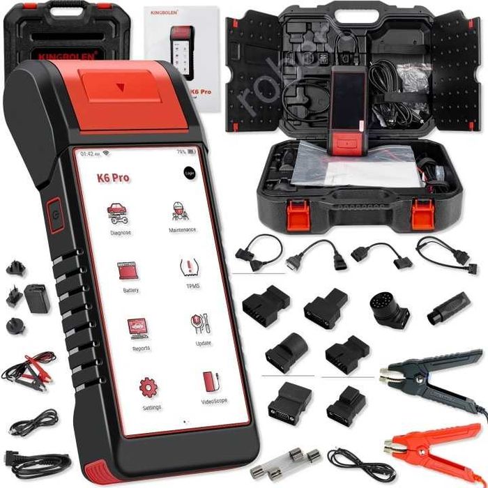 Mega Zestaw Diagnoskop Tester Akumulatora TPMS Drukarka adaptery walizka
