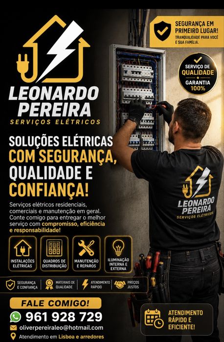 Eletricista Profissional Atendimento : Lisboa/Sintra/MargemSul